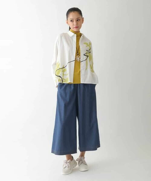 HIROKO BIS GRANDE / ヒロコビス グランデ カットソー | 【大きいサイズ】配色ラインハイネックインナートップ /洗える | 詳細4