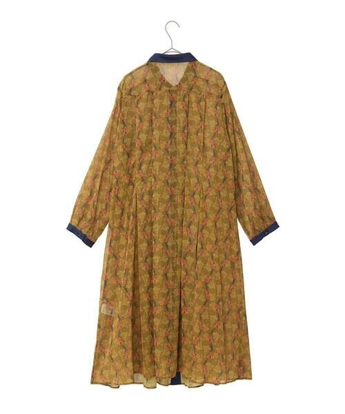 HIROKO BIS GRANDE / ヒロコビス グランデ ロング・マキシ丈ワンピース | 【大きいサイズ】ボタニカルプリント楊柳ワンピース /洗える | 詳細1