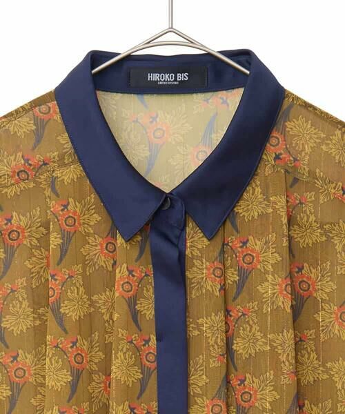 HIROKO BIS GRANDE / ヒロコビス グランデ ロング・マキシ丈ワンピース | 【大きいサイズ】ボタニカルプリント楊柳ワンピース /洗える | 詳細2