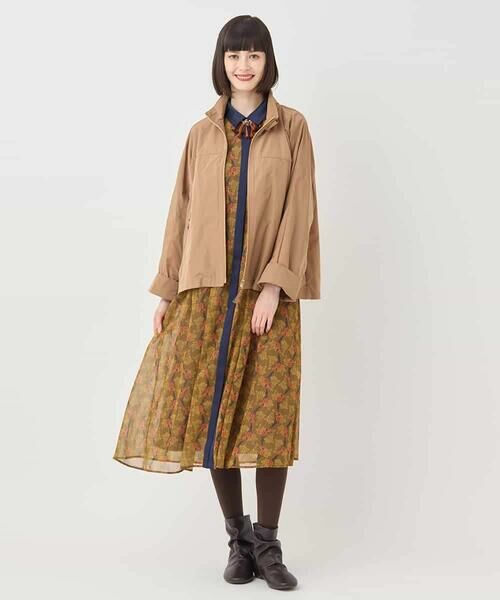 HIROKO BIS GRANDE / ヒロコビス グランデ ロング・マキシ丈ワンピース | 【大きいサイズ】ボタニカルプリント楊柳ワンピース /洗える | 詳細18