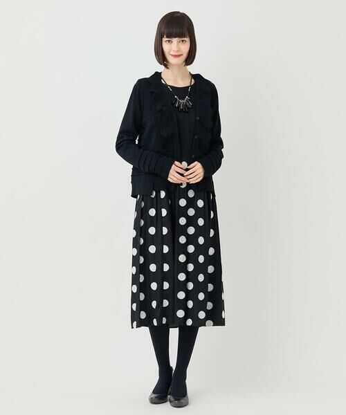 HIROKO BIS GRANDE / ヒロコビス グランデ ロング・マキシ丈ワンピース | 【大きいサイズ】ドット柄カットジャカードワンピース | 詳細14