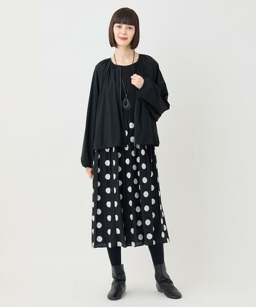 HIROKO BIS GRANDE / ヒロコビス グランデ ロング・マキシ丈ワンピース | 【大きいサイズ】ドット柄カットジャカードワンピース | 詳細16