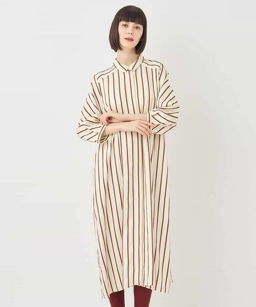 HIROKO BIS GRANDE / ヒロコビス グランデ ロング・マキシ丈ワンピース | 【大きいサイズ】ストライプシャツワンピース | 詳細2