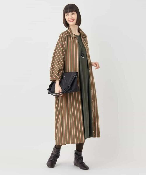 HIROKO BIS GRANDE / ヒロコビス グランデ ロング・マキシ丈ワンピース | 【大きいサイズ】ストライプシャツワンピース | 詳細24