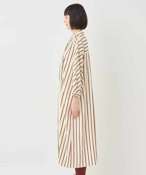 HIROKO BIS GRANDE / ヒロコビス グランデ ロング・マキシ丈ワンピース | 【大きいサイズ】ストライプシャツワンピース | 詳細4