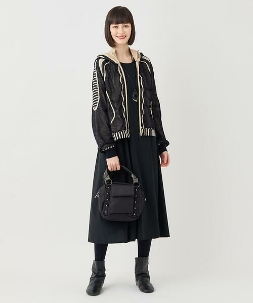 HIROKO BIS GRANDE / ヒロコビス グランデ ニット・セーター | 【大きいサイズ】ジャカードニットブルゾン | 詳細1