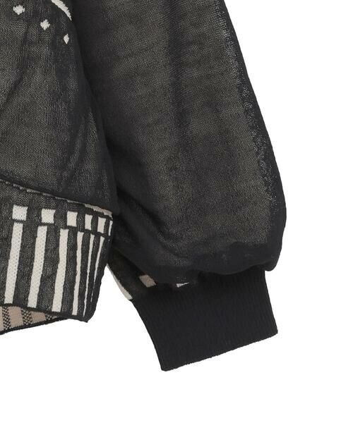 HIROKO BIS GRANDE / ヒロコビス グランデ ニット・セーター | 【大きいサイズ】ジャカードニットブルゾン | 詳細12