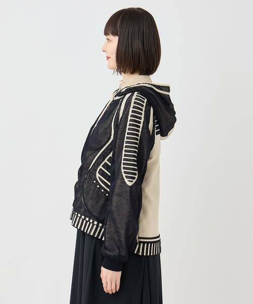 HIROKO BIS GRANDE / ヒロコビス グランデ ニット・セーター | 【大きいサイズ】ジャカードニットブルゾン | 詳細17