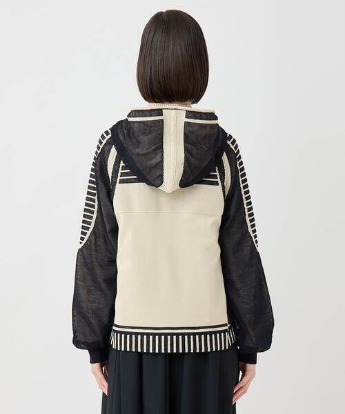 HIROKO BIS GRANDE / ヒロコビス グランデ ニット・セーター | 【大きいサイズ】ジャカードニットブルゾン | 詳細18