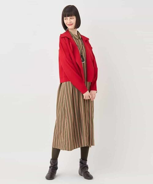 HIROKO BIS GRANDE / ヒロコビス グランデ セットアップ | 【大きいサイズ】ミラノリブニットジャケット /洗える | 詳細16