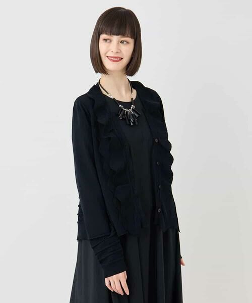 HIROKO BIS GRANDE / ヒロコビス グランデ カーディガン・ボレロ | 【大きいサイズ】スカラップニットカーディガン | 詳細10