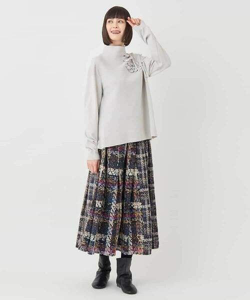 HIROKO BIS GRANDE / ヒロコビス グランデ ニット・セーター | 【大きいサイズ】スカラップデザインニット | 詳細15