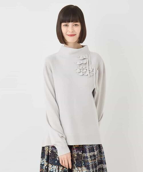 HIROKO BIS GRANDE / ヒロコビス グランデ ニット・セーター | 【大きいサイズ】スカラップデザインニット | 詳細6