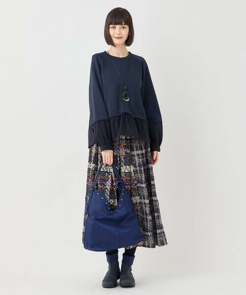 HIROKO BIS GRANDE / ヒロコビス グランデ ロング・マキシ丈スカート | 【大きいサイズ】チェックプリントフレアスカート /洗濯機で洗える | 詳細12