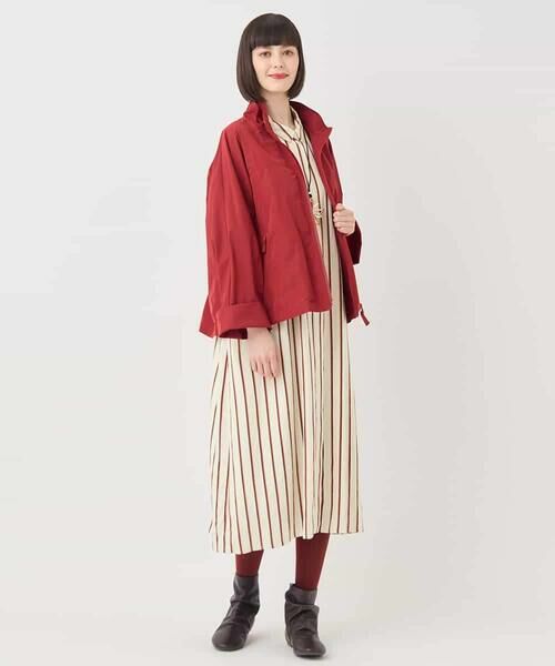 HIROKO BIS GRANDE / ヒロコビス グランデ その他アウター | 【大きいサイズ】メモリータフタジップアップブルゾン /洗える | 詳細17