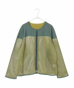 HIROKO BIS GRANDE / ヒロコビス グランデ カーディガン・ボレロ | 【大きいサイズ】配色ボーダーカーディガン