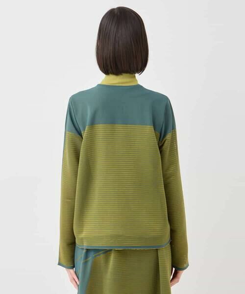 HIROKO BIS GRANDE / ヒロコビス グランデ カーディガン・ボレロ | 【大きいサイズ】配色ボーダーカーディガン | 詳細3