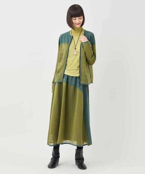 HIROKO BIS GRANDE / ヒロコビス グランデ カーディガン・ボレロ | 【大きいサイズ】配色ボーダーカーディガン | 詳細5