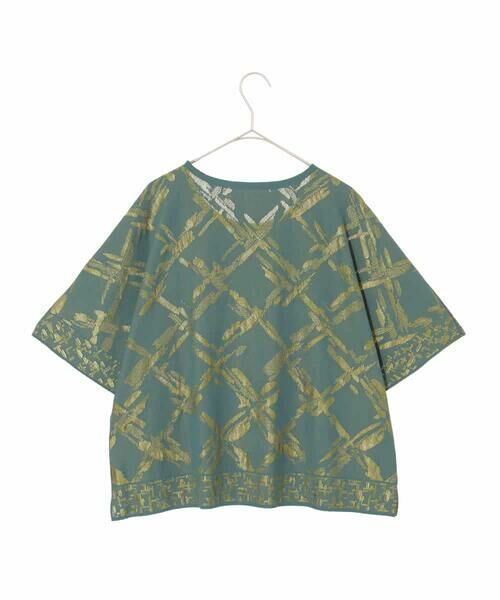 HIROKO BIS GRANDE / ヒロコビス グランデ カットソー | 【大きいサイズ】配色ジャカードプルオーバー | 詳細14