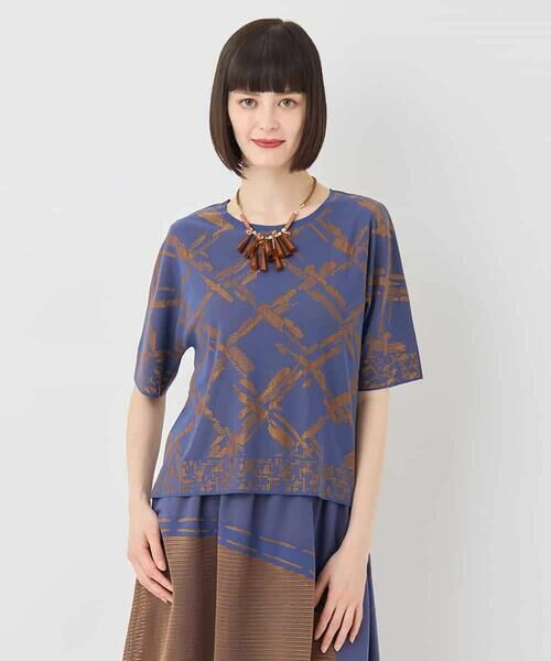 HIROKO BIS GRANDE / ヒロコビス グランデ カットソー | 【大きいサイズ】配色ジャカードプルオーバー | 詳細17