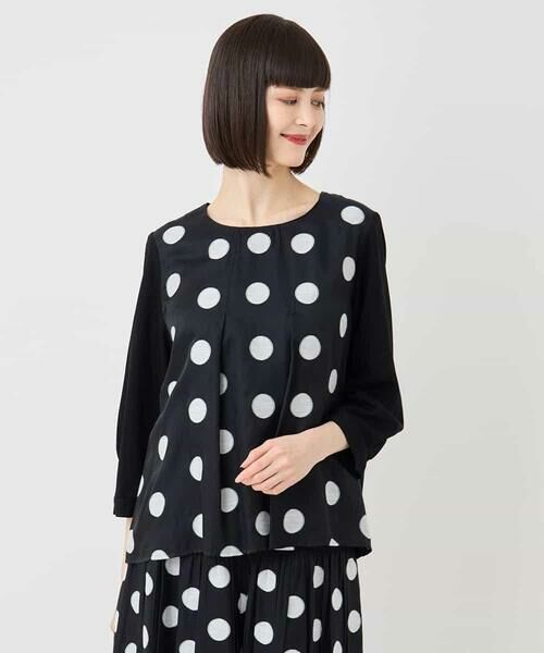 HIROKO BIS GRANDE / ヒロコビス グランデ カットソー | 【大きいサイズ】ドットジャカードカットソー | 詳細10