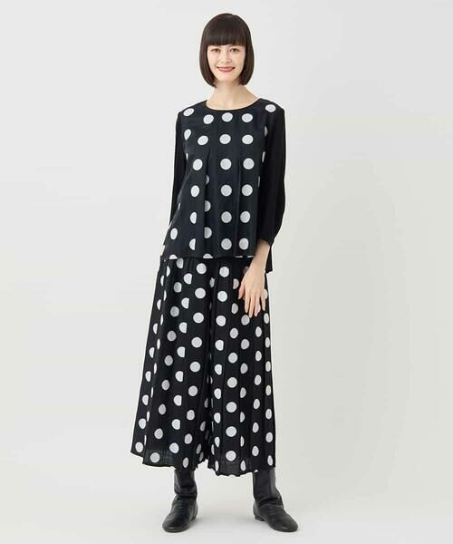 HIROKO BIS GRANDE / ヒロコビス グランデ カットソー | 【大きいサイズ】ドットジャカードカットソー | 詳細12
