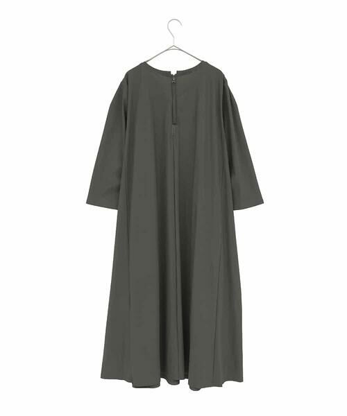 HIROKO BIS GRANDE / ヒロコビス グランデ ロング・マキシ丈ワンピース | 【大きいサイズ】七分丈ナイロンフレアワンピース /洗える | 詳細1