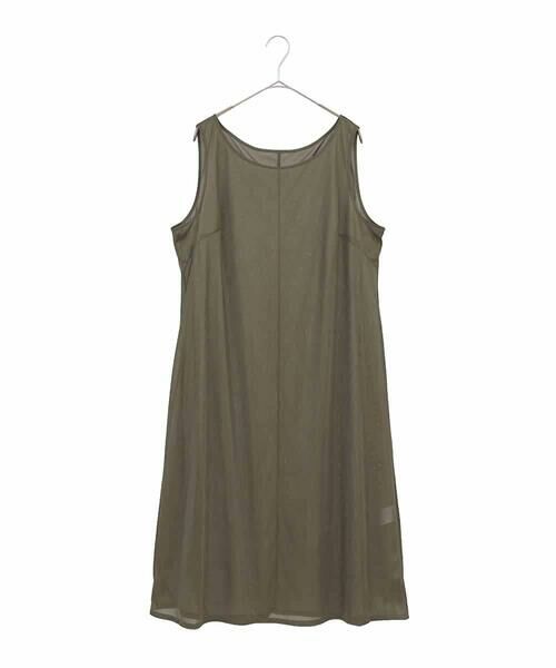 HIROKO BIS GRANDE / ヒロコビス グランデ ロング・マキシ丈ワンピース | 【大きいサイズ】七分丈ナイロンフレアワンピース /洗える | 詳細7