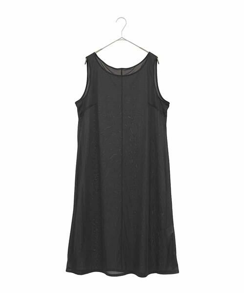 HIROKO BIS GRANDE / ヒロコビス グランデ ロング・マキシ丈ワンピース | 【大きいサイズ】七分丈ナイロンフレアワンピース /洗える | 詳細8