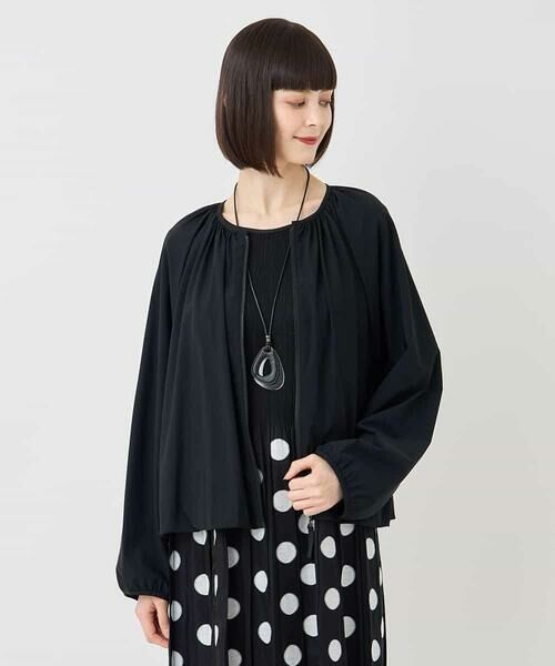 HIROKO BIS GRANDE / ヒロコビス グランデ その他アウター | 【大きいサイズ】ギャザーショートジャケット /洗える | 詳細12