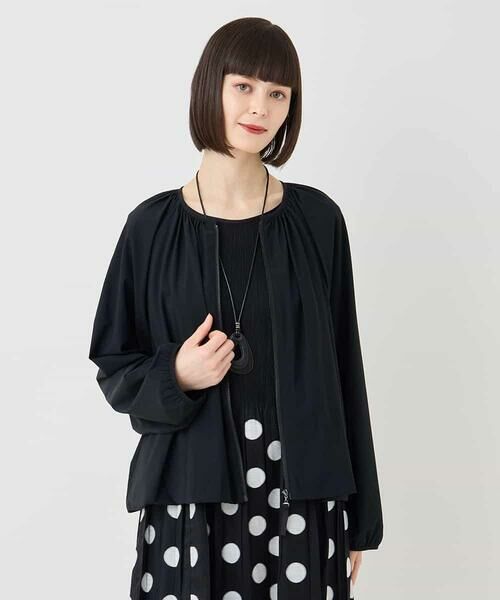 HIROKO BIS GRANDE / ヒロコビス グランデ その他アウター | 【大きいサイズ】ギャザーショートジャケット /洗える | 詳細8