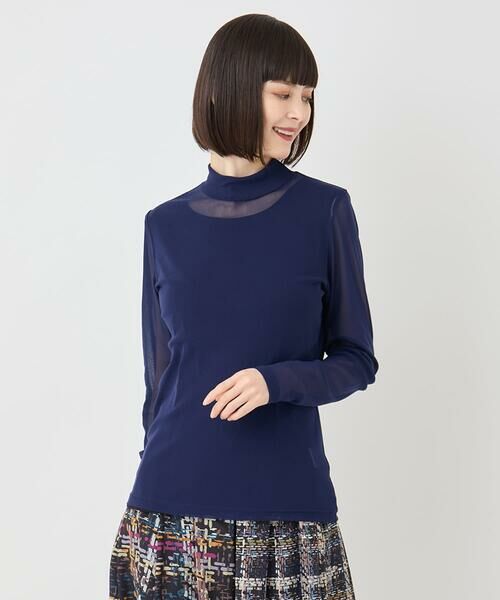 HIROKO BIS GRANDE / ヒロコビス グランデ カットソー | 【大きいサイズ】ハイネックシアープルオーバー /洗濯機で洗える | 詳細6