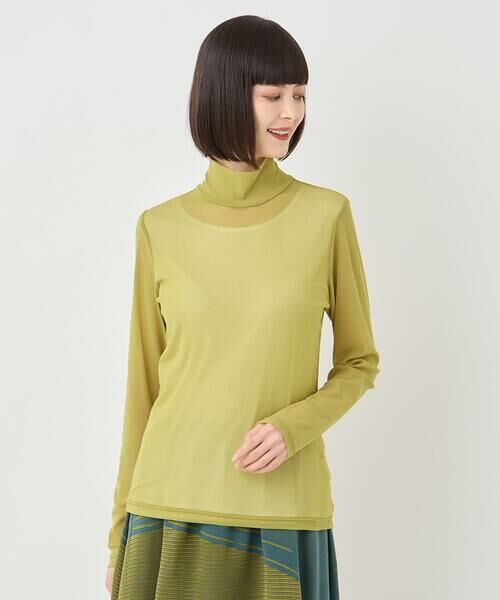 HIROKO BIS GRANDE / ヒロコビス グランデ カットソー | 【大きいサイズ】ハイネックシアープルオーバー /洗濯機で洗える | 詳細8