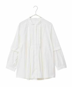HIROKO BIS GRANDE / ヒロコビス グランデ シャツ・ブラウス | 【大きいサイズ】ピンタックコンシャスブラウス /洗濯機で洗える