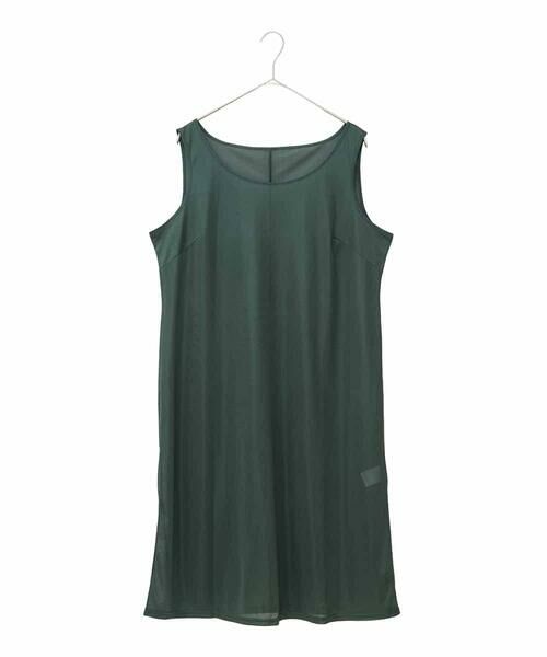 HIROKO BIS GRANDE / ヒロコビス グランデ ロング・マキシ丈ワンピース | 【大きいサイズ】リーフプリントバンドカラーワンピース /洗濯機で洗える | 詳細16