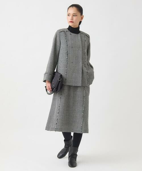 HIROKO BIS GRANDE / ヒロコビス グランデ ロング・マキシ丈スカート | 【大きいサイズ】千鳥チェックツイードジャンパースカート | 詳細10