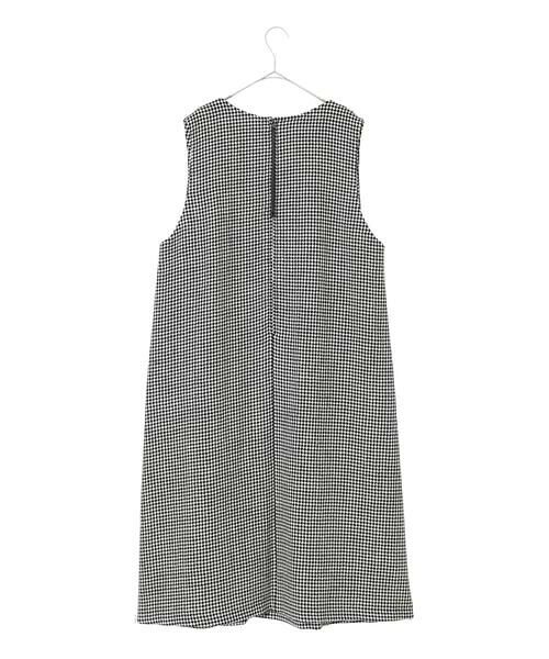 HIROKO BIS GRANDE / ヒロコビス グランデ ロング・マキシ丈スカート | 【大きいサイズ】千鳥チェックツイードジャンパースカート | 詳細11