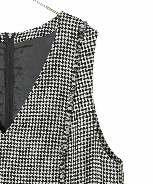 HIROKO BIS GRANDE / ヒロコビス グランデ ロング・マキシ丈スカート | 【大きいサイズ】千鳥チェックツイードジャンパースカート | 詳細13