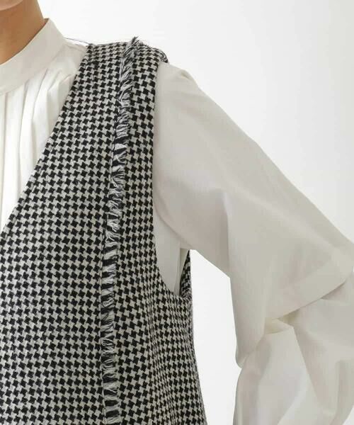 HIROKO BIS GRANDE / ヒロコビス グランデ ロング・マキシ丈スカート | 【大きいサイズ】千鳥チェックツイードジャンパースカート | 詳細23