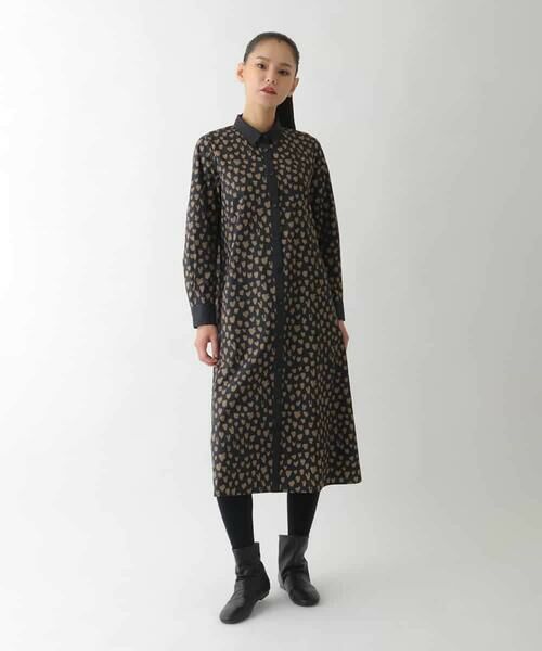 HIROKO BIS GRANDE / ヒロコビス グランデ ロング・マキシ丈ワンピース | 【大きいサイズ】ハート柄ドット衿付きシャツワンピース /洗える | 詳細10