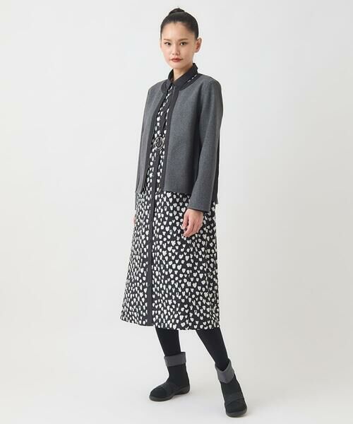 HIROKO BIS GRANDE / ヒロコビス グランデ ロング・マキシ丈ワンピース | 【大きいサイズ】ハート柄ドット衿付きシャツワンピース /洗える | 詳細16