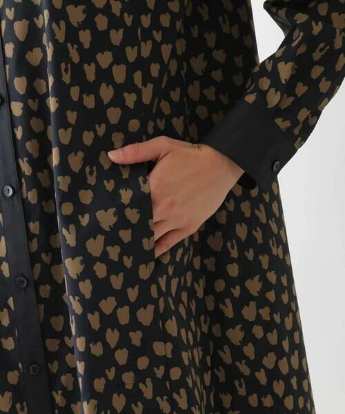 HIROKO BIS GRANDE / ヒロコビス グランデ ロング・マキシ丈ワンピース | 【大きいサイズ】ハート柄ドット衿付きシャツワンピース /洗える | 詳細6