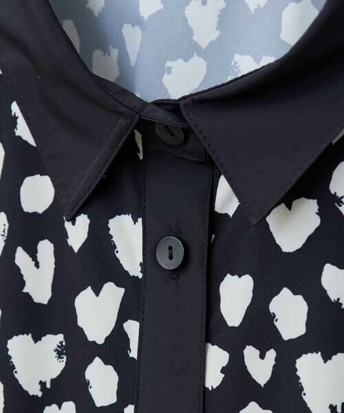 HIROKO BIS GRANDE / ヒロコビス グランデ ロング・マキシ丈ワンピース | 【大きいサイズ】ハート柄ドット衿付きシャツワンピース /洗える | 詳細19