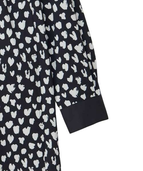 HIROKO BIS GRANDE / ヒロコビス グランデ ロング・マキシ丈ワンピース | 【大きいサイズ】ハート柄ドット衿付きシャツワンピース /洗える | 詳細20