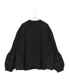 HIROKO BIS GRANDE / ヒロコビス グランデ ニット・セーター | 【大きいサイズ】異素材ジョイントニットプルオーバー