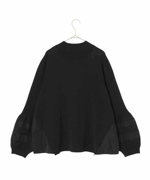 HIROKO BIS GRANDE / ヒロコビス グランデ ニット・セーター | 【大きいサイズ】異素材ジョイントニットプルオーバー | 詳細1