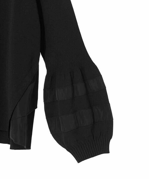 HIROKO BIS GRANDE / ヒロコビス グランデ ニット・セーター | 【大きいサイズ】異素材ジョイントニットプルオーバー | 詳細3