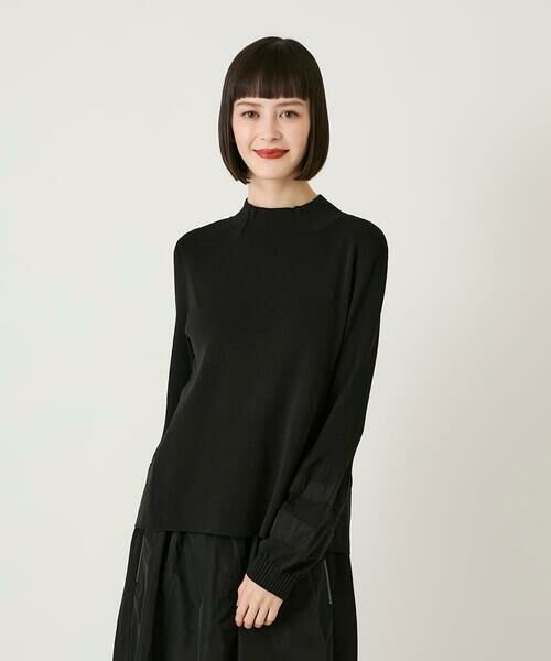 HIROKO BIS GRANDE / ヒロコビス グランデ ニット・セーター | 【大きいサイズ】異素材ジョイントニットプルオーバー | 詳細6