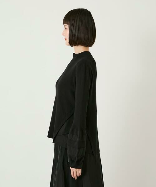 HIROKO BIS GRANDE / ヒロコビス グランデ ニット・セーター | 【大きいサイズ】異素材ジョイントニットプルオーバー | 詳細7