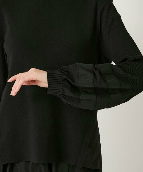 HIROKO BIS GRANDE / ヒロコビス グランデ ニット・セーター | 【大きいサイズ】異素材ジョイントニットプルオーバー | 詳細9